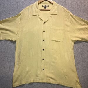Tommy Bahama Camp Shirt Mens XL 100% Silk Boat Drinks Hawaiian Camp Embossed